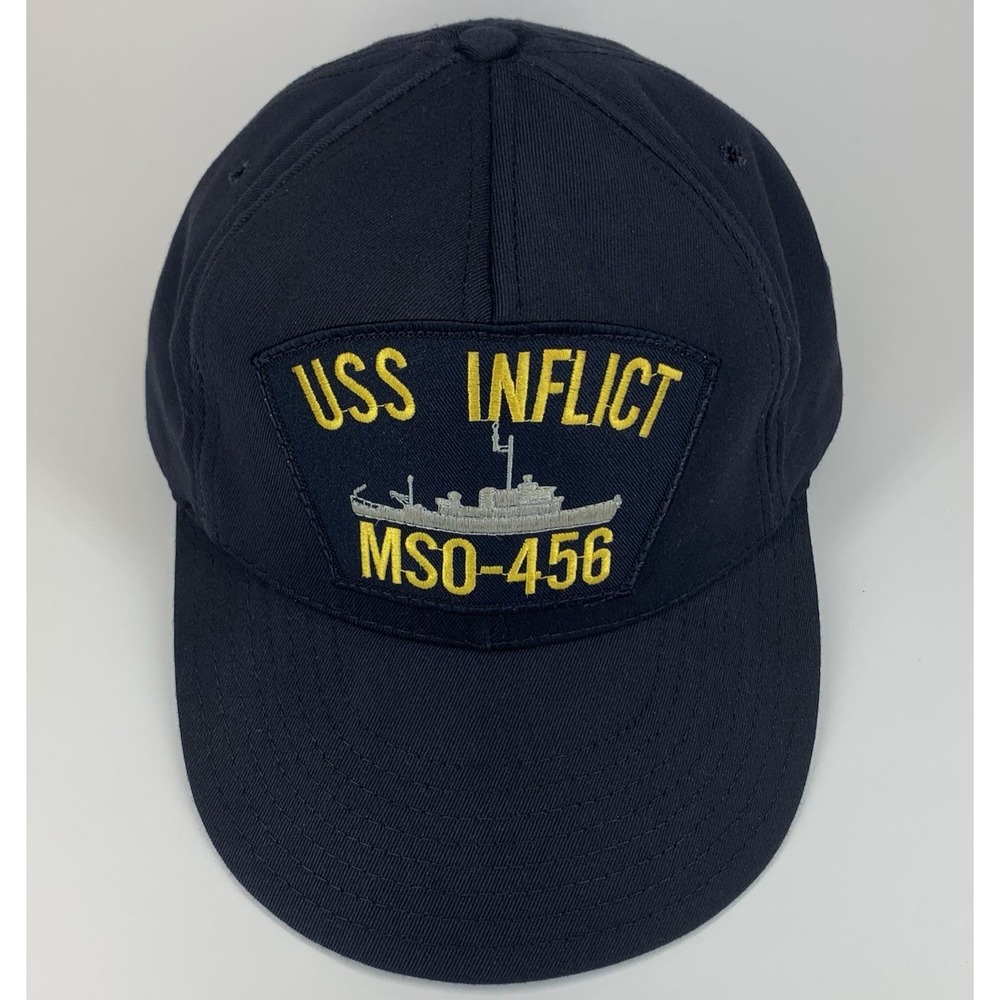 USS INFLICT Hat MSO-456 Navy Ship Snapback Northstar Baseball Cap Made in USA